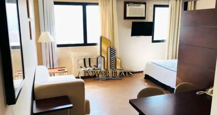 Flat 1 dormitório semi-mobiliado – transamerica executive – chácara santo antônio, sp