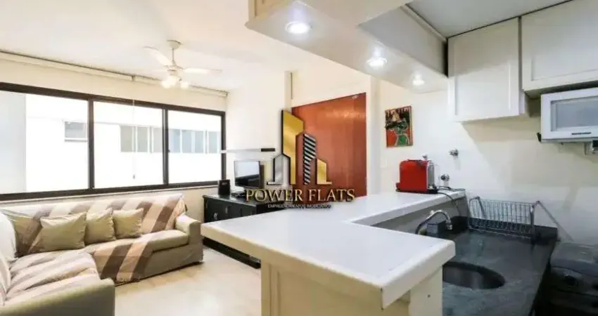 Flat de luxo mobiliado nos jardins | 1 suíte | 1 vaga | próximo ao metrô | cond. full