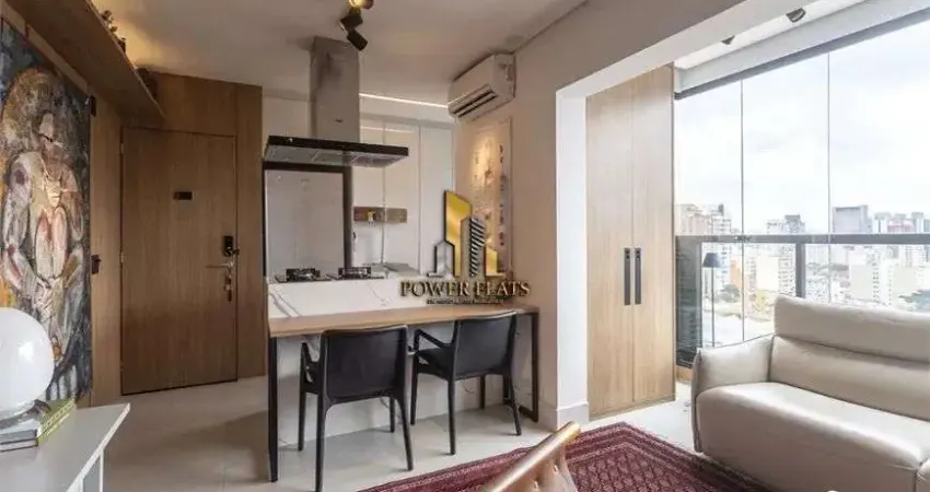 Flat imobiliado moderno 1 dorm, 43 m² no iquali pedroso - pinheiros