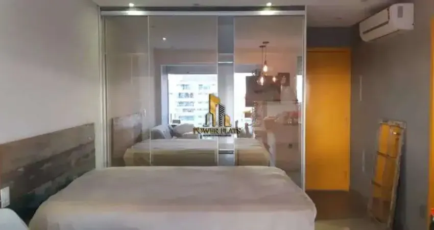 Flat mobiliado para alugar no brooklin – 1 suíte, 1 vaga – andar alto com vista panorâmica