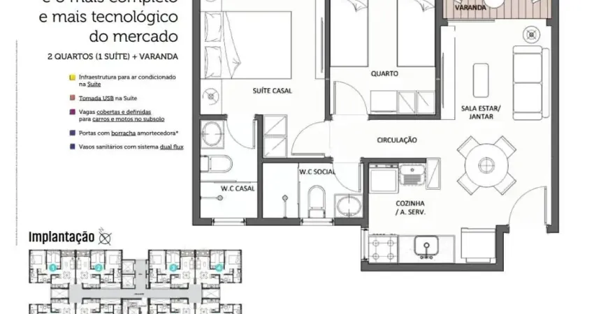 Apartamento com 3 quartos à venda no Parque Del Sol, Fortaleza