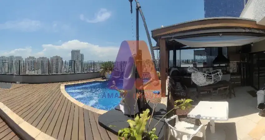 Dúplex de alto padrão com piscina, churrasqueira e vista deslumbrante