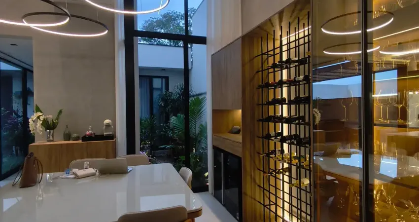 Casa térrea alto padrão em condomínio - 3 suítes e escritório