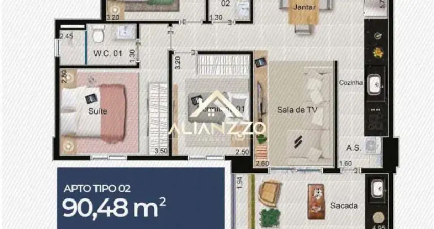 Apartamento na planta no prizma residencial ribeirão preto/sp. alianzzo imóveis