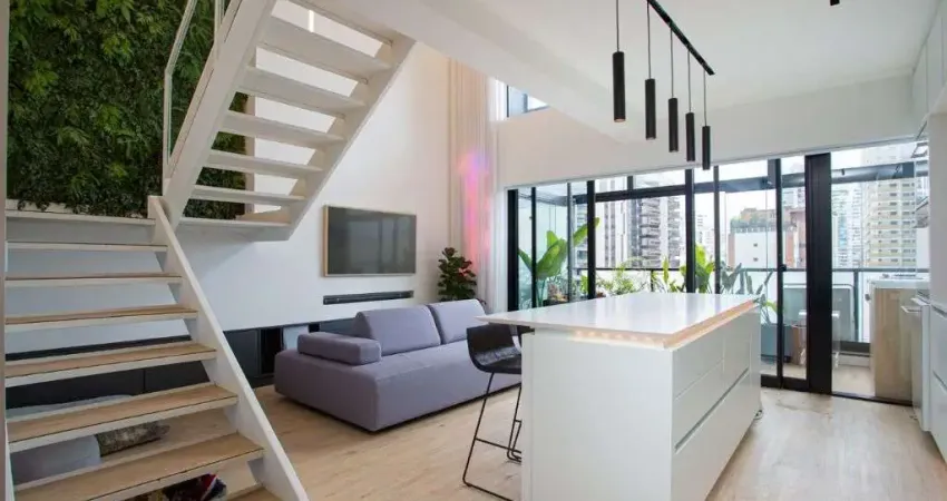 Apartamento Duplex com 1 dormitório à venda, 67 m² por R$ 1.400.000,00 - Campo Belo - São Paulo/SP