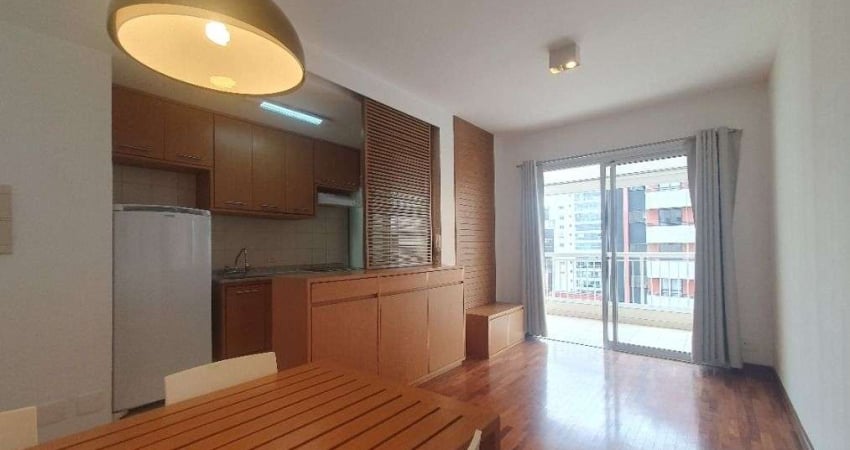 Apartamento com 1 dormitório para alugar, 47 m² por R$ 5.839,00/mês - Brooklin - São Paulo/SP