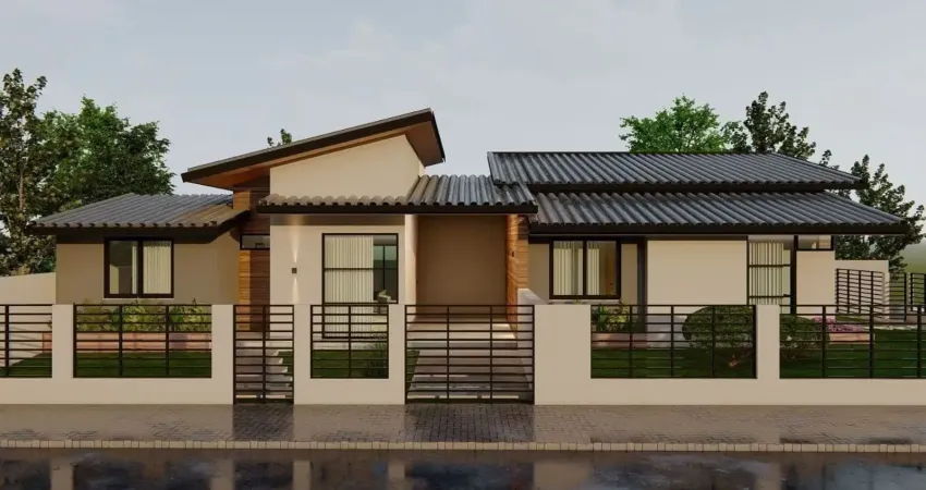 Casa nova no vale verde palhoça com 3 dormitórios, moderna e bem localizada