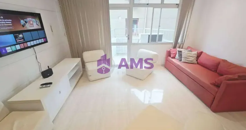 Locação - Apartamento 2 dormitórios -Vista lateral do Mar - Gonzaga -Santos