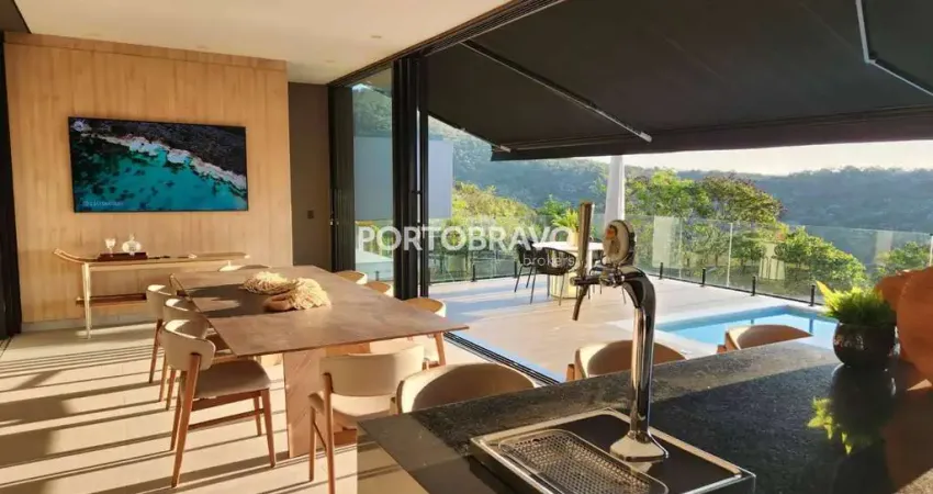 Casa alphaville genesis ii 400 m² mobiliada 4 suites, piscina área gourmet