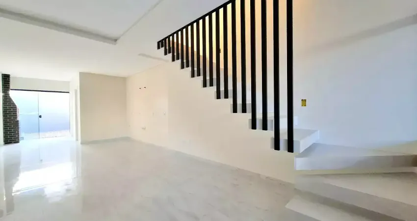 Sobrado novo com 2 suítes, churrasqueira e 2 vagas no costa e silva – r$ 610.000