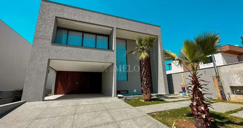 Espetacular casa com fachada imponente e piscina no condomínio gran park