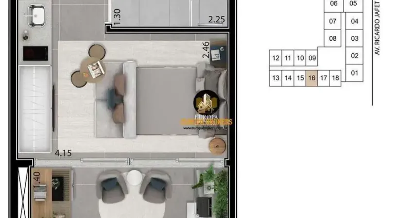 Apartamento 1 dormitório para venda em são paulo, vila firmiano pinto, 1 dormitó