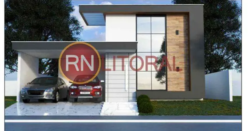 Casa em condomínio para venda em parnamirim, cajupiranga, 3 dormitórios, 3 suítes, 1 banheiro, 2 vagas