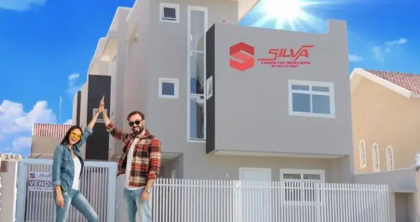 Sobrado Triplex c/ 141m² - 03 Quartos  sendo 01 Suíte - Terraço Gourmet c/ Churrasqueira -  02 Garagens - Xaxim - Curitiba