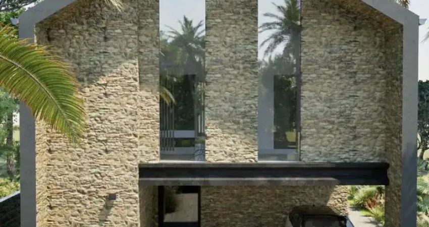 TERRAS DA ALVORADA - Casa Celeiro Residencial TERRAS DA ALVORADA. Sala e Cozinha Americana Arquitetura Diferenciada