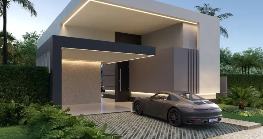 Casa térrea à venda, com 203,5m² de área útil, 3 suítes, escritório, área gourmet, 4 vagas de garagem, lazer e segurança 24 horas, Vila do Golfe, Ribeirão Preto.