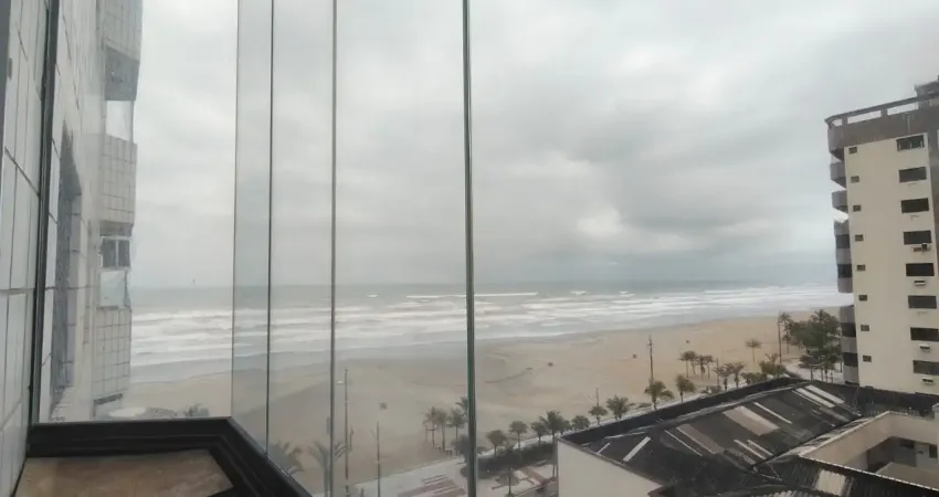 Apartamento a venda em praia grande com 2 dormitórios vista mar na aviação