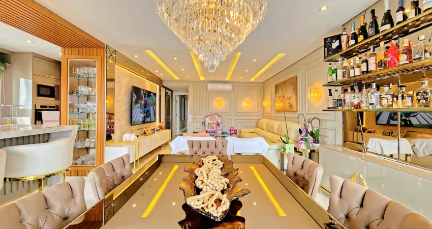 Apartamento mobiliado com 4 quartos, 3 vagas no argos residence e com vista mar.