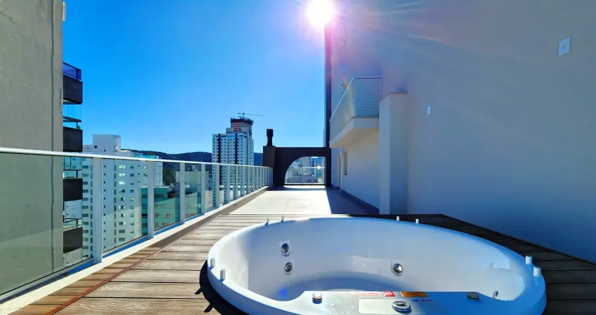 Apartamento com 4 suítes em andar alto e com terraço privativo no centro de bc.