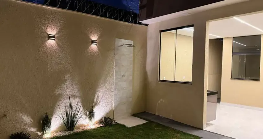 Casa moderna 3 quartos com área gourmet – residencial monte pascoal, goiânia