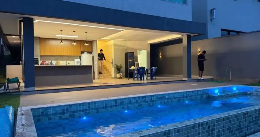 Casa de alto padrão mobiliada em condomínio fechado – vale verde, goiânia/go