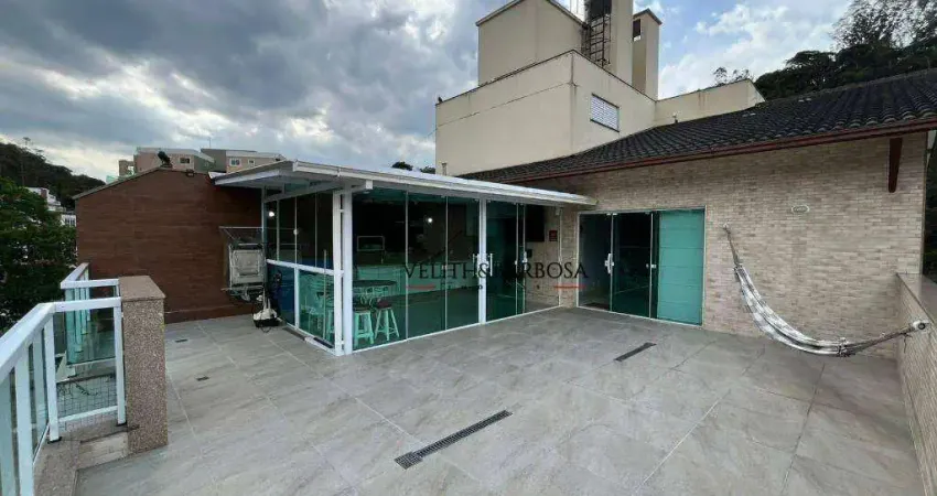 Cobertura com 3 dormitórios à venda, 183 m² tijuca - teresópolis/rj