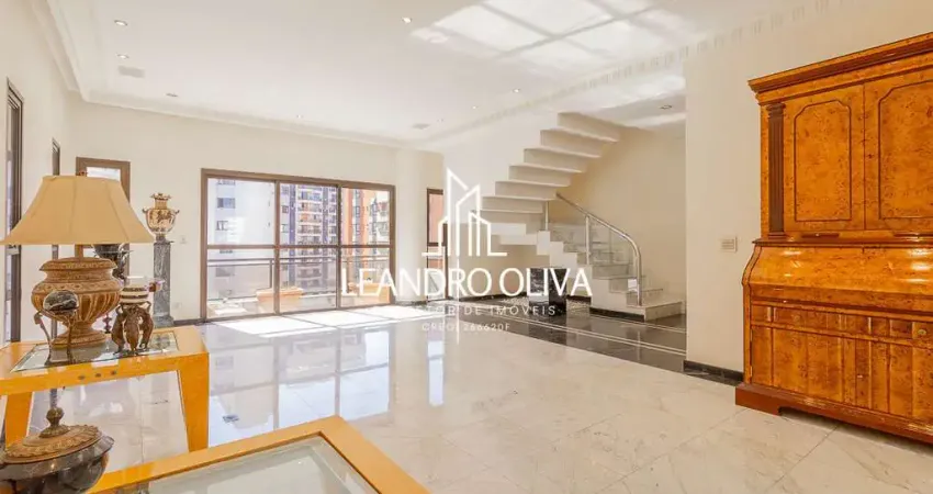 Vende duplex alto padrão 412m², 3 suítes, livings com terraços, rooftop, área gourmet, 4 vagas