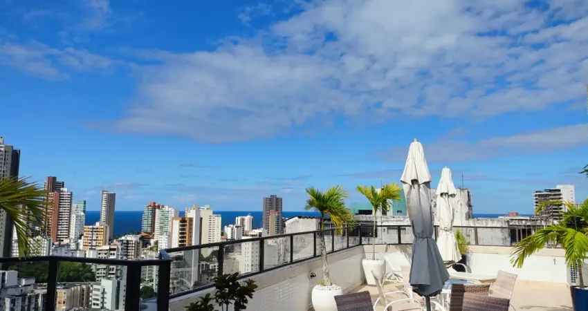 Espetacular cobertura à venda, com 4 suítes na rua manoel barreto, graça.