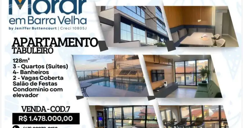 Apartamento no bairro tabuleiro na cidade de barra velha - sc