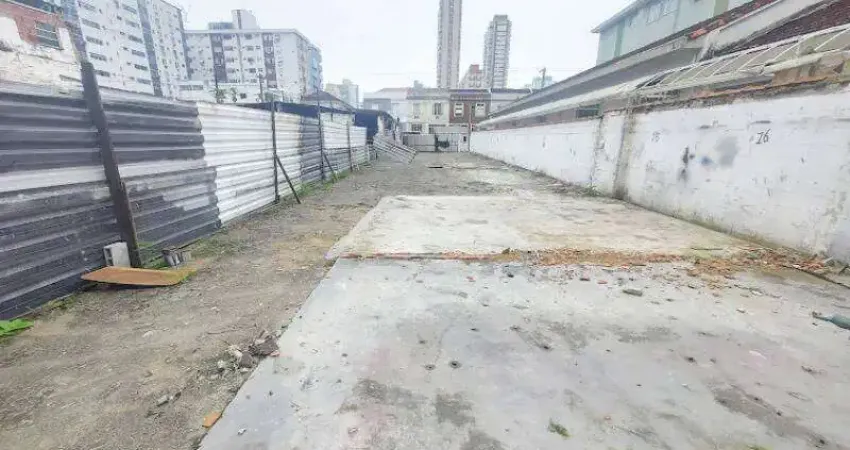 Terreno comercial para alugar na Rua Carlos Gomes, Campo Grande, Santos
