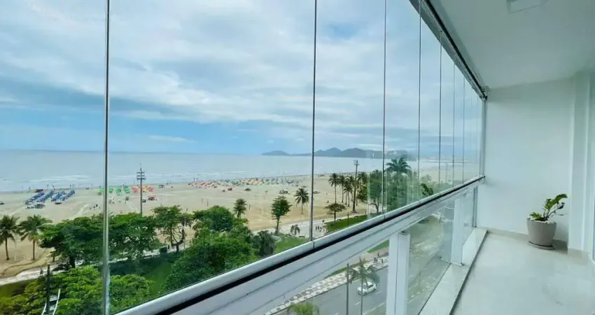 Apartamento à venda no gonzaga em santos de 3 quartos com suíte e varanda com vista mar