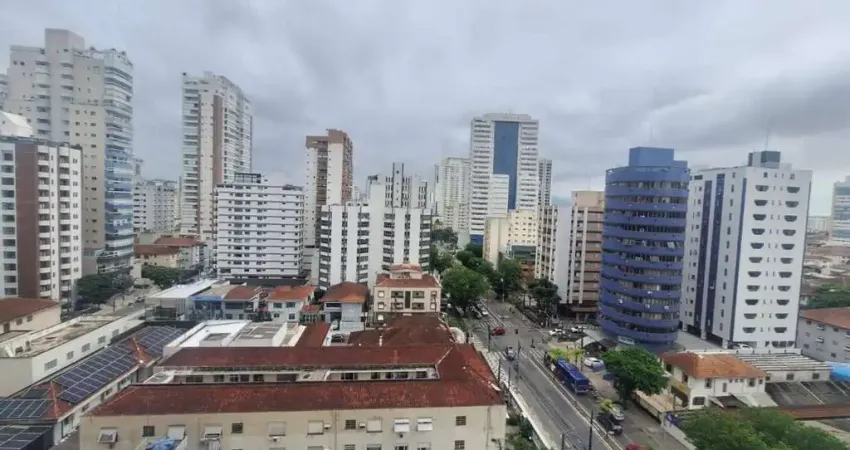 Sala comercial à venda - 42m² em prédio elitizado com varanda - boqueirão/santos