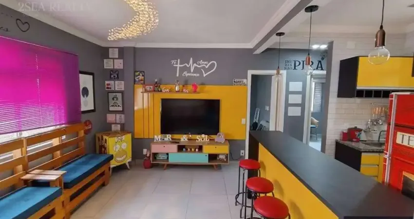 Venda apartamento no centro de são vicente/sp- 2 dormitórios