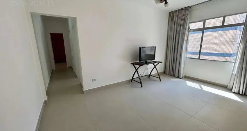 Locação apartamento 1 dorm. reformado, vista mar em santos/sp