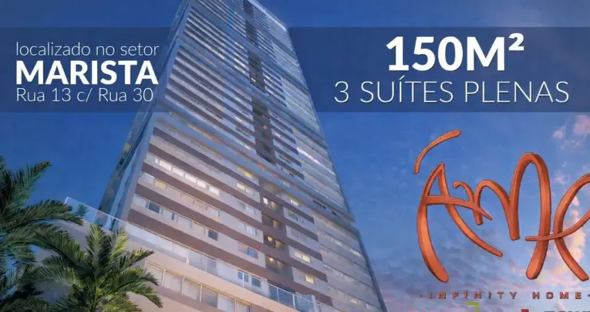 APARTAMENTO DE ALTO PADRÃO NO SETOR MARISTA - Porteira Fechada ÂME