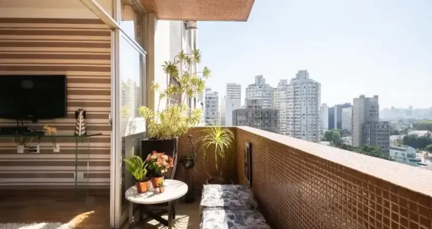 Apartamento com sacada e linda vista a venda no jardim europa!!