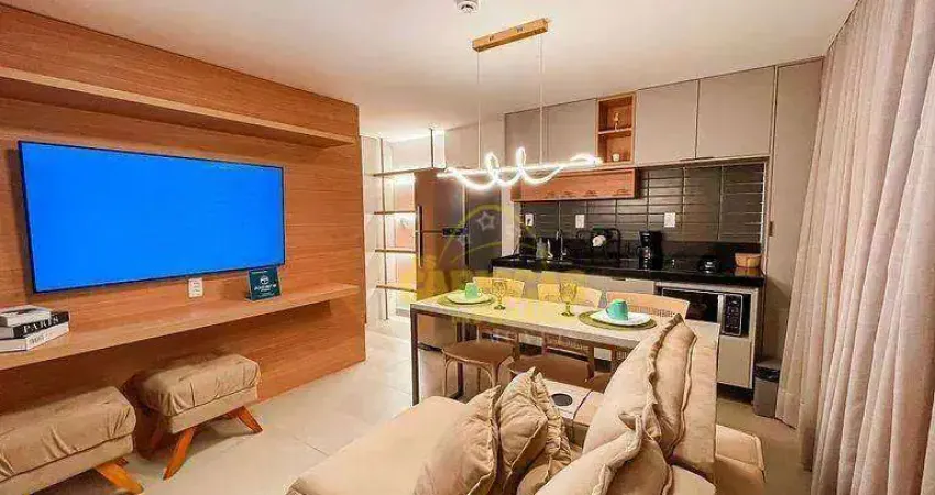 Flat com 1 dormitório à venda, 40 m² por r$ 670.000,00 - cabo branco - joão pessoa/pb