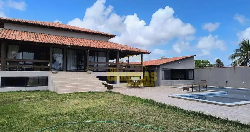 Casa com 5 dormitórios à venda, 650 m² por r$ 3.150.000,00 - praia de fagundes - lucena/pb