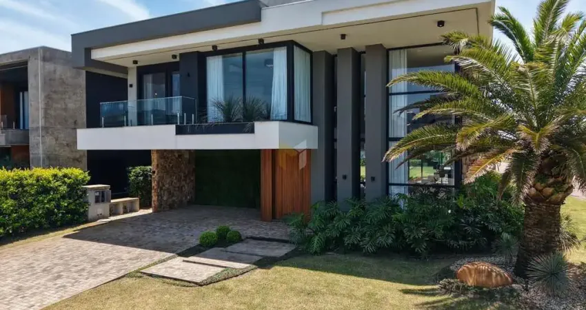 Casa 5 suítes decorada de esquina no condomínio sense xangri la