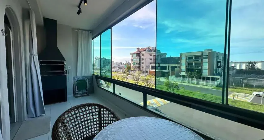 Apartamento 02 dormitórios sacada de frente com churrasqueira atlântida xangri-l