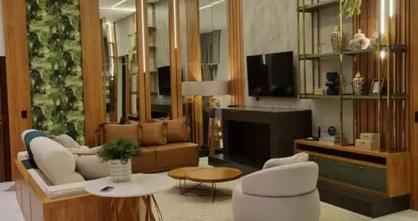 Sobrado de alto padrão com quatro suítes e acabamentos exclusivos