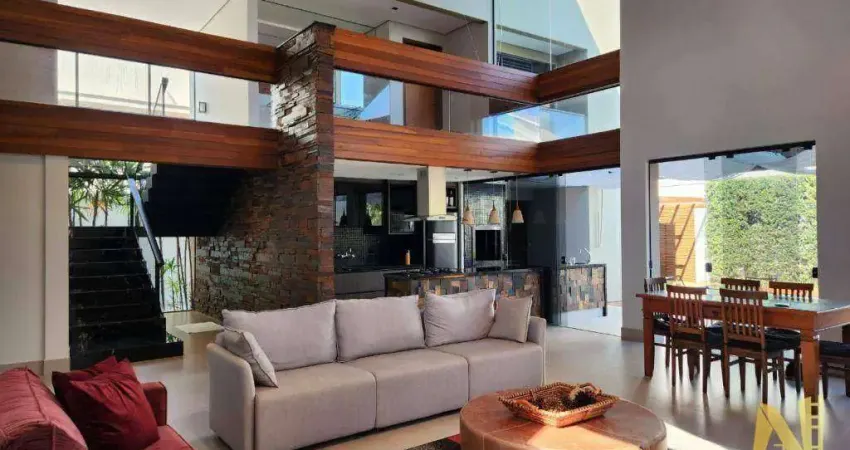 Casa com 4 dormitórios sendo 3 suítes à venda, 380 m² por r$ 3.995.000 - condomínio sun lake residence - londrina/pr