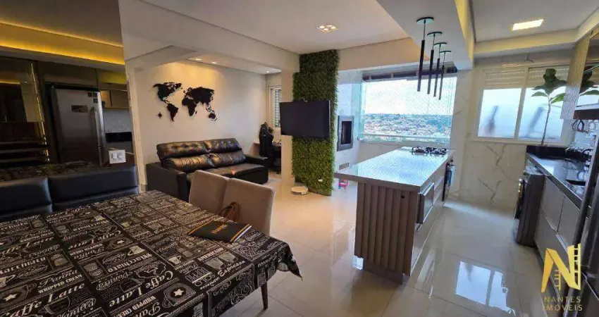 Apartamento com 2 dormitórios à venda, 66 m² por r$ 598.000 -no alto da faria lima, gleba palhano - londrina/pr