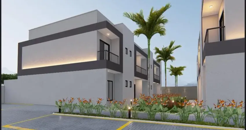 Casa assobradada com 2 suítes em condomínio fechado no bairro capricórnio, caraguatatuba/sp