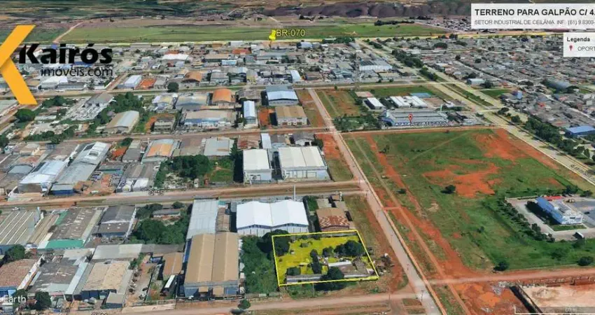 Terreno de esquina, comercial/industrial/logístico, st. ind. de ceilândia. (61) 9.8300-2010