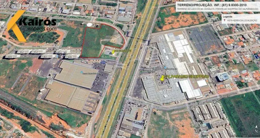 Terreno/projeção residencial, comercial, industrial e institucional em frente ao valparaíso shopping . inf.: (61) 9.8300-2010.