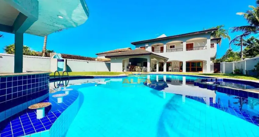 Casa à venda com 5 suítes - Piscina e churrasqueira - Condomínio com segurança e lazer - Jardim Acapulco - Guarujá/SP