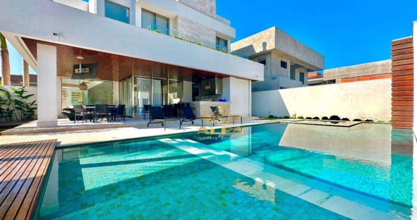 ALTO PADRÃO - Casa à venda com 5 suítes - Piscina, sauna e churrasqueira - Condomínio com segurança e lazer - Jardim Acapulco, Guarujá/SP