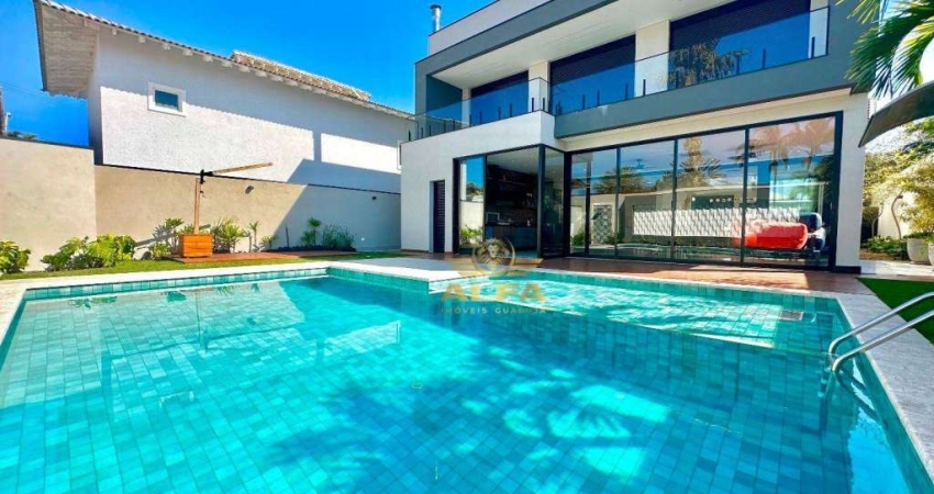 ALTO PADRÃO - Casa com 5 suítes - Piscina e churrasqueira - Condomínio com segurança e lazer - Jardim Acapulco, Guarujá/SP