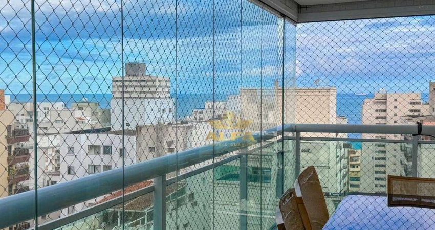 Varanda gourmet | Vista mar | Lazer | Prédio novo | 3 Dormitórios (2 suítes), 2 vagas, Apartamento na Praia das Pitangueiras, Guarujá-SP